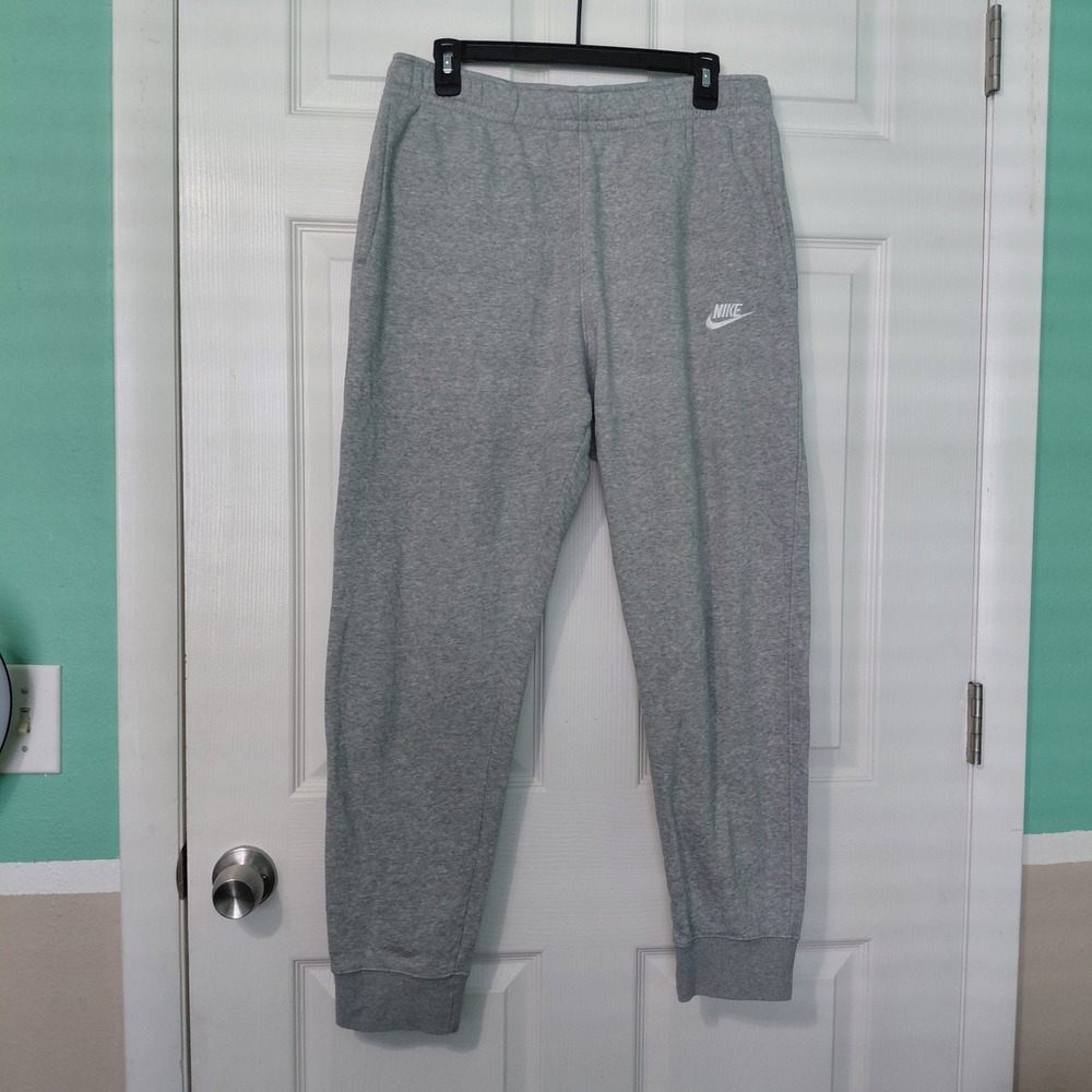 Nike Mens Sportswear Club Fleece Joggers Grey Heather BV2671-063 Sweatpants L